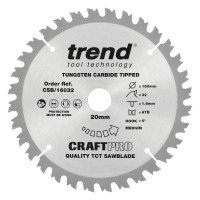 Trend CSB/16032 Craft Saw Blade 160mm X 32T X 20mm X 1.8 £12.99